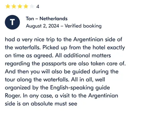 Argentinian side Iguazu fall boat ride Review
