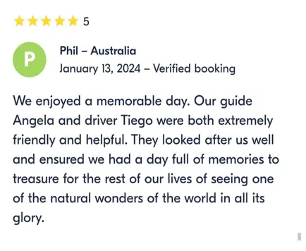 Full day Tour to Iguazu Falls Argentinian side Review