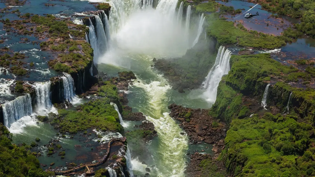 Iguazu Falls Brazilian side A panoramic view of the Iguazu Falls on the Brazilian side