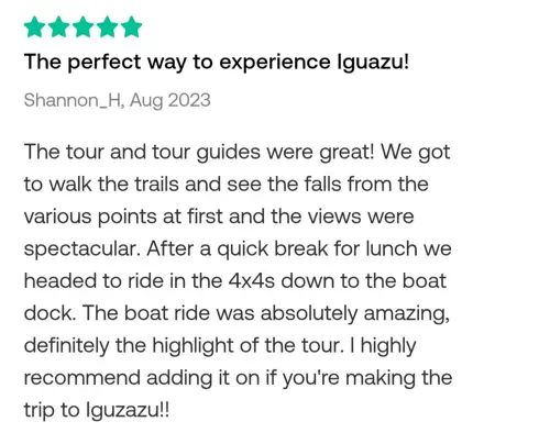 Jungle Adventure in the Iguazu Falls Review