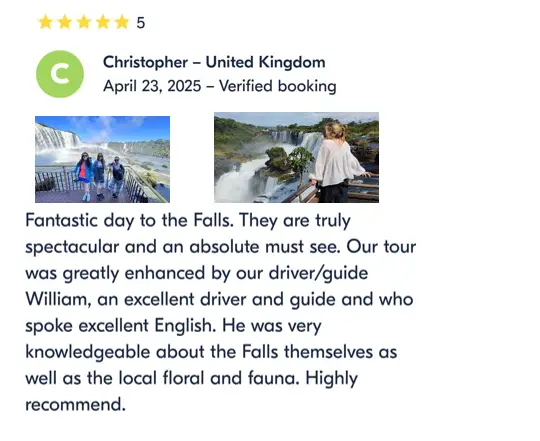 Review of One Day Private tour Iguazu falls both sides