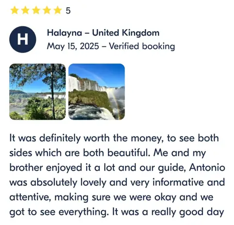 Tourists review of Full day tour to both Argentinian/Brazilian sides of Iguazu Falls